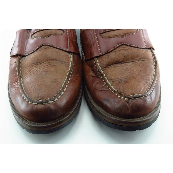 Columbia Shoes Sz 9.5 M Almond Toe Brown Loafer Leather‎ Men main image 6